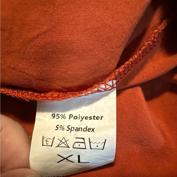 Rust Orange V-Neck Dress - Picture 2 of 5